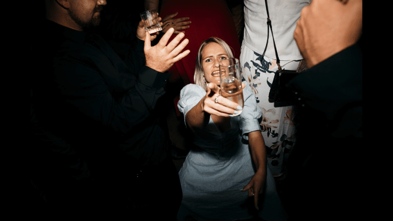 Bride Dances To DJ At Yarra Valley Wedding