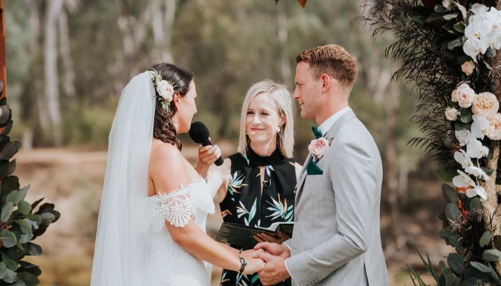 Melbourne Wedding Celebrant Weds Couple Whilst DJ Prepares