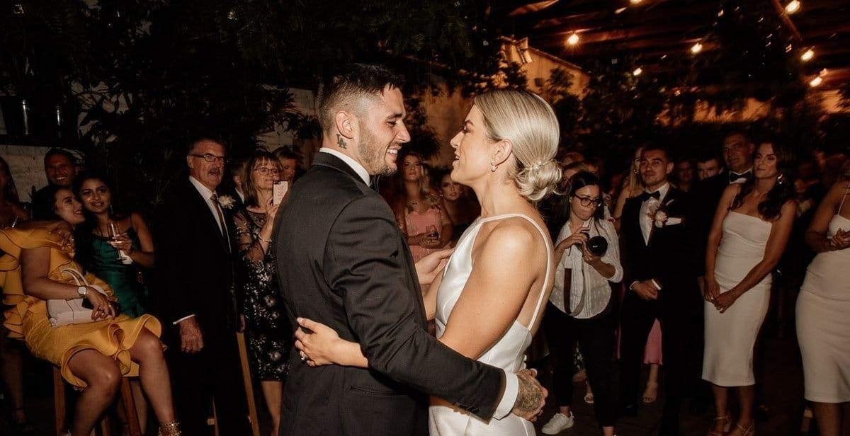 Bride And Groom First Dance At Glasshaus Inside