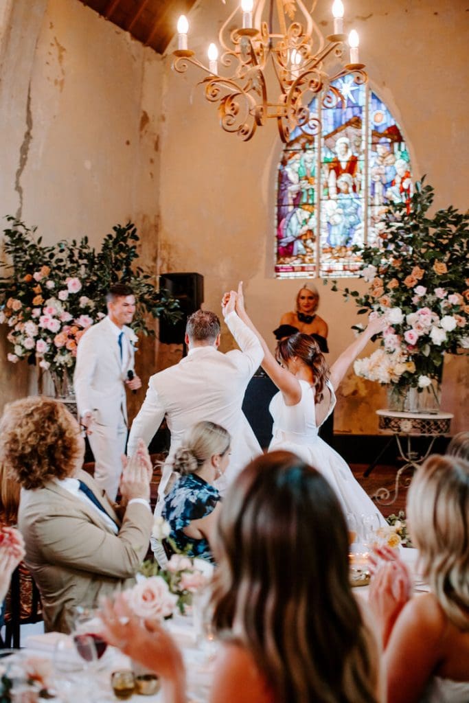 Bride And Groom Walking Into Venue at Churchill Taradale