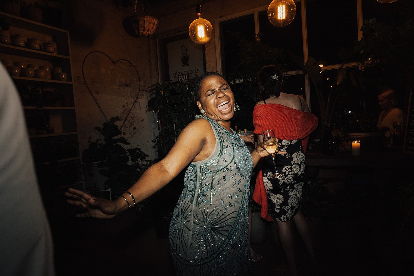 Woman Singing At Glasshaus Wedding