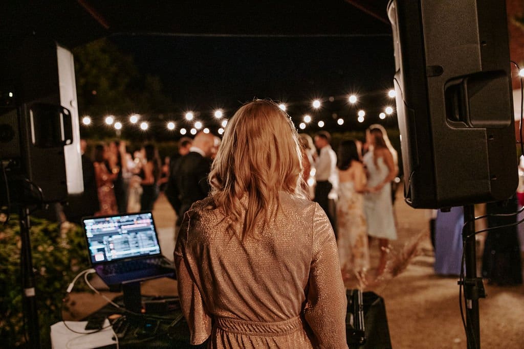 Female DJ At Victorian Wedding