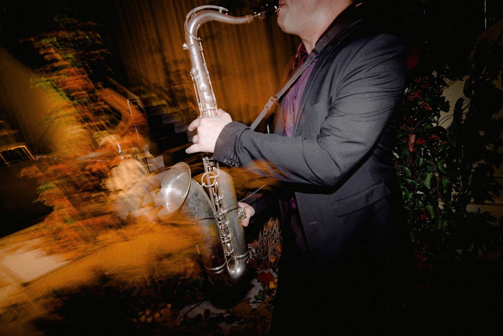 Saxophone Entertains Guests At Melbourne CBD Wedding