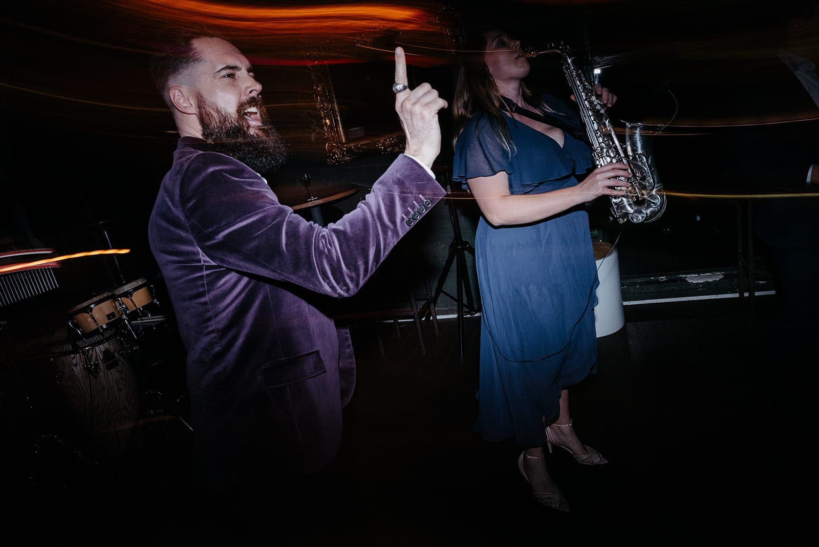 Melbourne Sax Player At Panama Dining Room