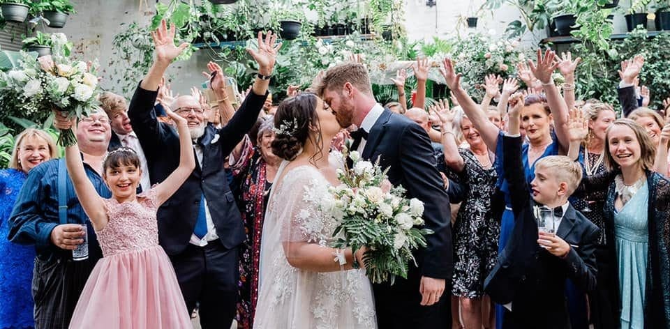 Bride And Groom Melbourne Glasshaus Inside