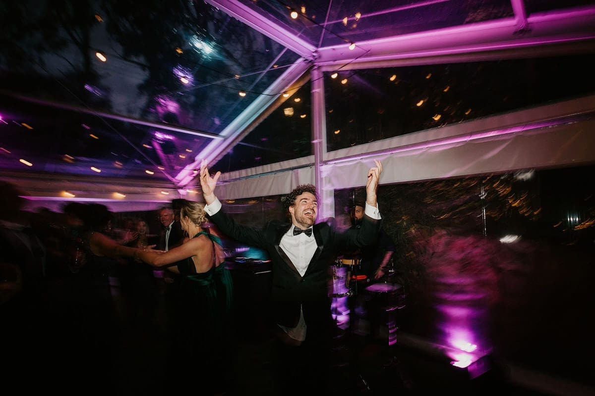 Marquee Wedding With Party Lights