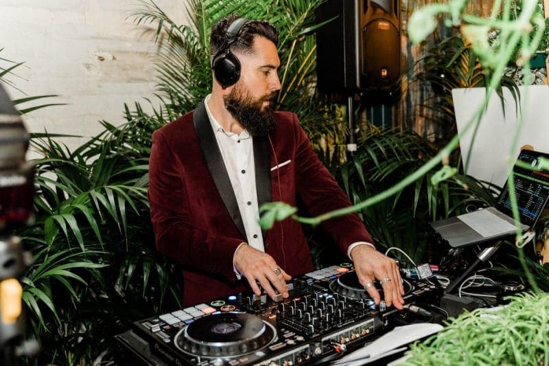 Wedding DJ Playing at a Leafy Green Wedding Venue