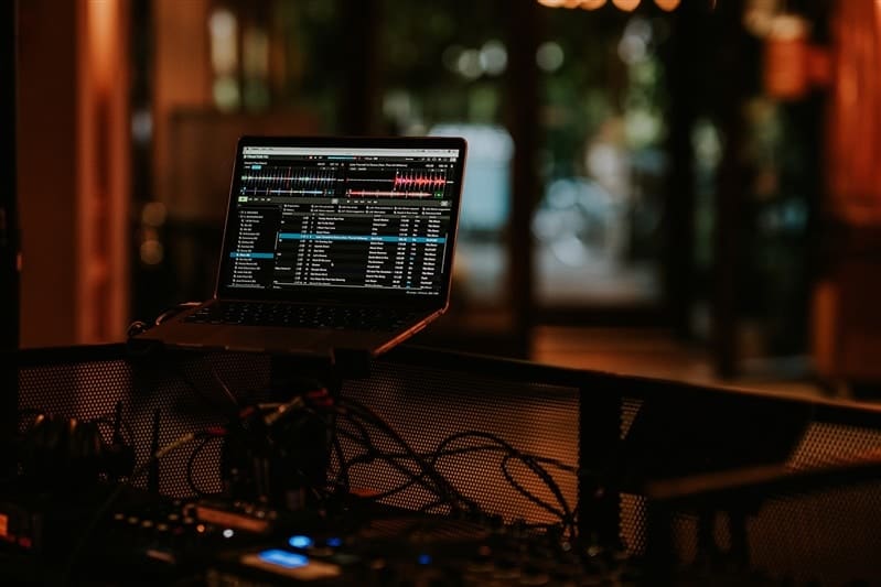 Melbourne Wedding DJ Laptop And Decks Photographed By Anchor & Hope