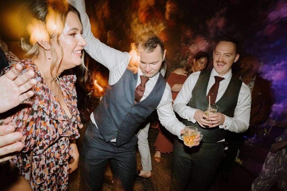 Grooms Party On Wedding Dance Floor At Rupert on Rupert Photographed By Elsa Campbell